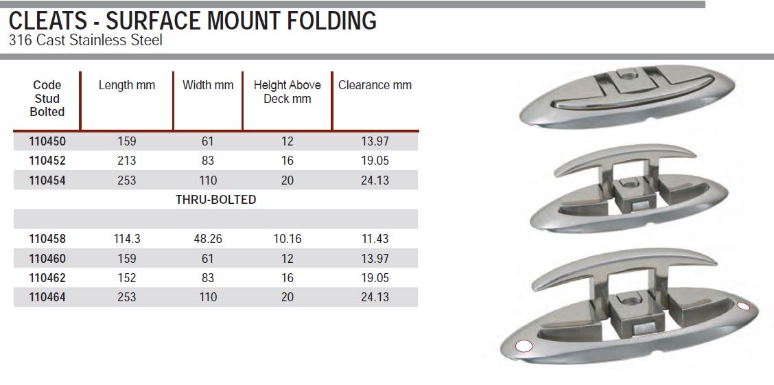 Accon Marine Cleats & Deck Hardware SoPac Marine I Marine Equipment